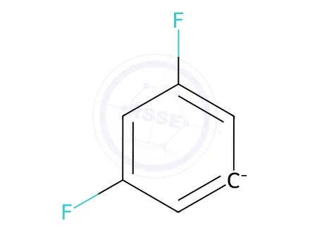 Chemical structure of 3,5-Difluorophenylmagnesium bromide