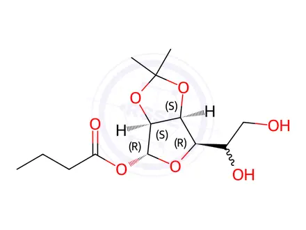 Chemical structure of O-n-Butanoyl-2,3-O-diisopropylidene-α-D-mannofuranoside