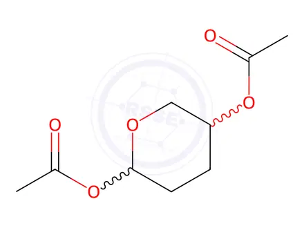Chemical structure of Diacetic acid tetrahydro-2H-pyran-2,5-diyl ester