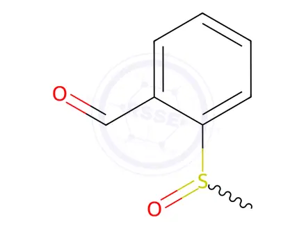 Chemical structure of Benzaldehyde, 2-(methylsulfinyl)-