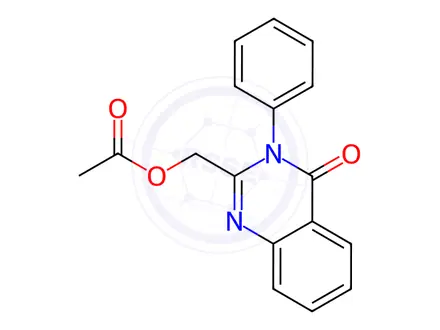 Chemical structure of (4-Oxo-3-phenyl-3,4-dihydroquinazolin-2-yl)methyl acetate