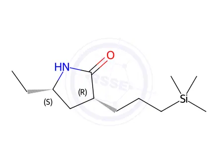Chemical structure of (3R,5S)-5-Ethyl-3-(3-(trimethylsilyl)propyl)pyrrolidin-2-one