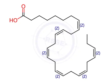 Chemical structure of 8(Z),11(Z),14(Z),17(Z),20(Z),23(Z)-Hexacosahexaenoic acid