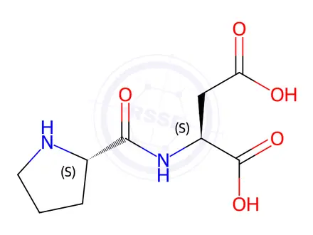 Chemical structure of L-Prolyl-L-aspartic Acid