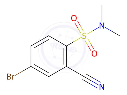 Chemical structure of 4-Bromo-2-cyano-N,N-dimethylbenzenesulfonamide