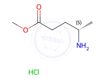 Chemical structure of Pentanoic acid, 4-amino-, methyl ester, hydrochloride (1:1), (4S)-