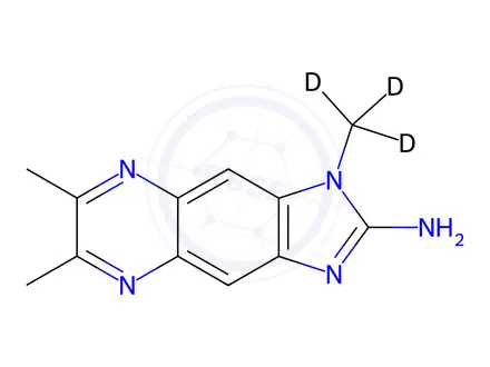 Chemical structure of 1,6,7-Trimethyl-1H-imidazo[4,5-g]quinoxalin-2-amine-d3