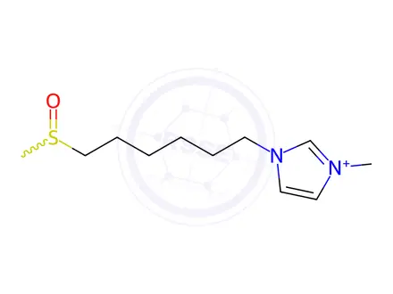 Chemical structure of 1-Methyl-3-[6-(methylsulfinyl)hexyl]imidazolium p-Toluenesulfonate