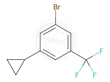 Chemical structure of 1-Bromo-3-cyclopropyl-5-(trifluoromethyl)benzene
