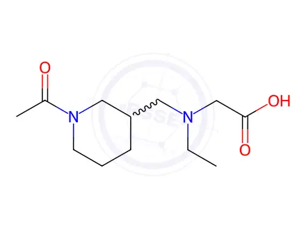 Chemical structure of 2-(((1-Acetylpiperidin-3-yl)methyl)(ethyl)amino)acetic acid