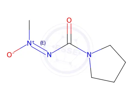 Chemical structure of Pyrrolidine, 1-[(methyl-ONN-azoxy)carbonyl]-(9CI)