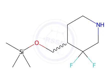 Chemical structure of Piperidine, 3,3-difluoro-4-[[(trimethylsilyl)oxy]methyl]-