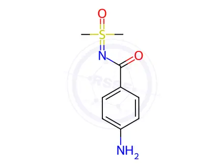 Chemical structure of 4-Amino-N-(dimethyl(oxo)-lambda6-sulfanylidene)benzamide