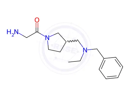 Chemical structure of 2-Amino-1-(3-((benzyl(ethyl)amino)methyl)pyrrolidin-1-yl)ethanone