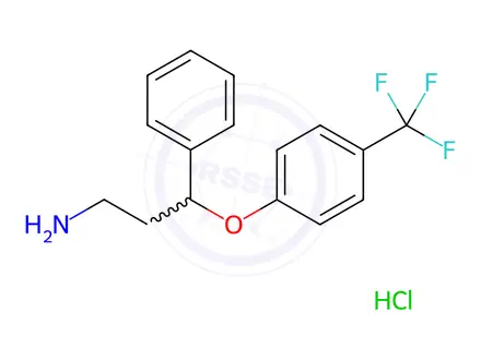 Chemical structure of Norfluoxetine hydrochloride