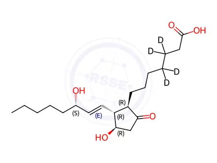 Chemical structure of Prostaglandin