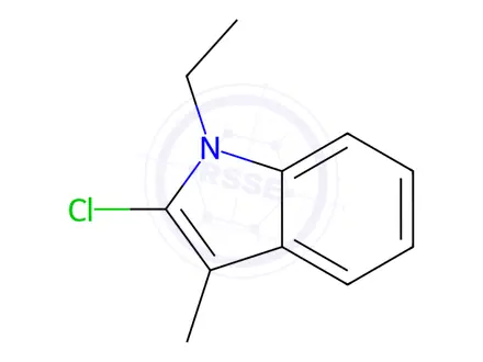 Chemical structure of 2-Chloro-1-ethyl-3-methyl-1H-indole