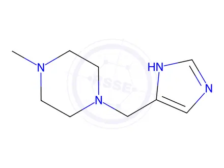 Chemical structure of Piperazine, 1-(1H-imidazol-4-ylmethyl)-4-methyl-(9CI)