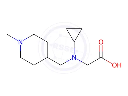 Chemical structure of 2-(Cyclopropyl((1-methylpiperidin-4-yl)methyl)amino)acetic acid