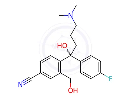Chemical structure of Citalopram Hydrobromide Impurity 28 Monomer (Escitalopram EP Impurity E) (Mixture of Enantiomers)
