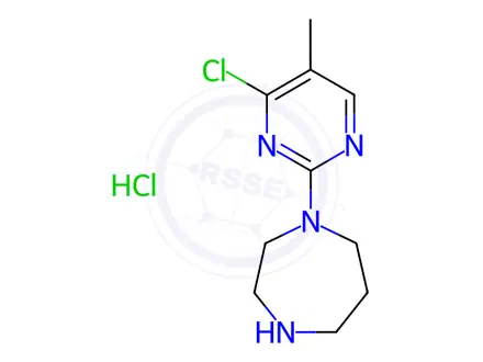 Chemical structure of 1-(4-Chloro-5-methyl-pyrimidin-2-yl)-[1,4]diazepane hydrochloride