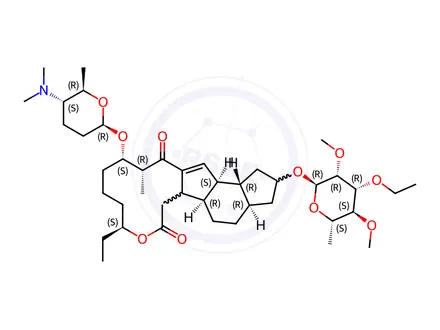 Chemical structure of Spinetoram in acetonitrile