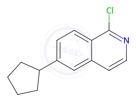 Chemical structure of Isoquinoline, 1-chloro-6-cyclopentyl-