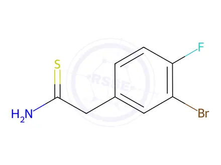 Chemical structure of 2-(3-Bromo-4-fluorophenyl)ethanethioamide