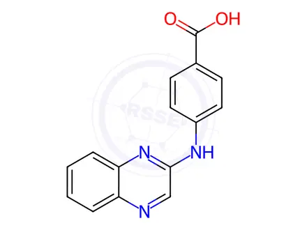 Chemical structure of 4-(Quinoxalin-2-ylamino)benzoic acid
