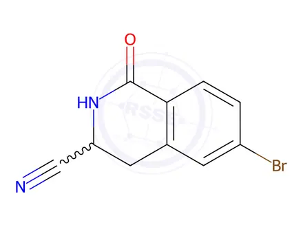 Chemical structure of 3-Isoquinolinecarbonitrile, 6-bromo-1,2,3,4-tetrahydro-1-oxo-