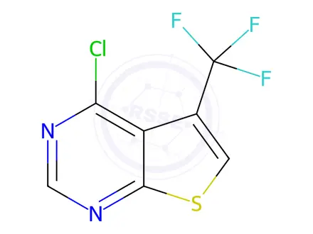 Chemical structure of 4-Chloro-5-(trifluoromethyl)thieno[2,3-d]pyrimidine