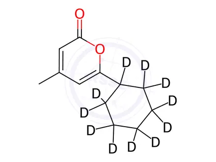 Chemical structure of 6-Cyclohexyl-4-methyl-2H-pyran-2-one-d11