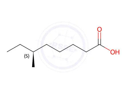 Chemical structure of Octanoic acid, 6-methyl-, (6S)-