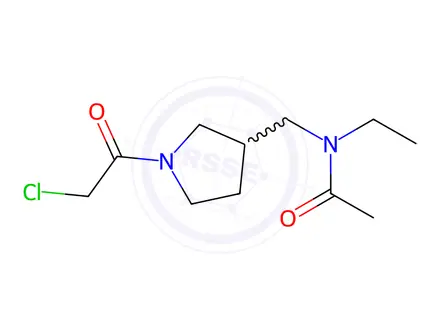 Chemical structure of N-((1-(2-Chloroacetyl)pyrrolidin-3-yl)methyl)-N-ethylacetamide