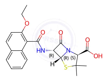 Chemical structure of Nafcillin