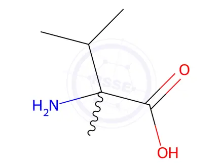 Chemical structure of 2-Amino-2,3-dimethylbutanoic acid hydrochloride