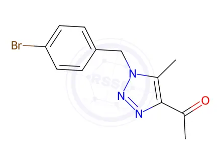 Chemical structure of 1-(1-(4-Bromobenzyl)-5-methyl-1H-1,2,3-triazol-4-yl)ethan-1-one