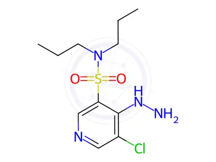 Chemical structure of 5-Chloro-4-hydrazinyl-N,N-dipropylpyridine-3-sulfonamide