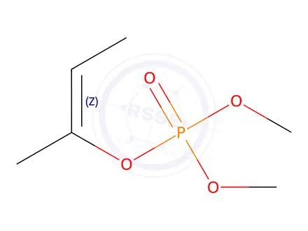 Chemical structure of Phosphoric acid dimethyl=1-methyl-1-propenyl ester
