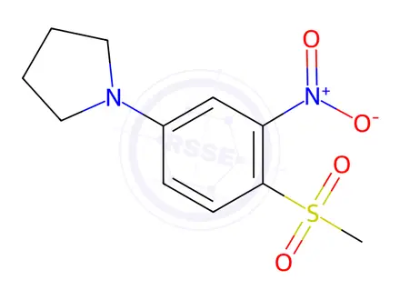 Chemical structure of 1-[4-(Methylsulfonyl)-3-nitrophenyl]pyrrolidine