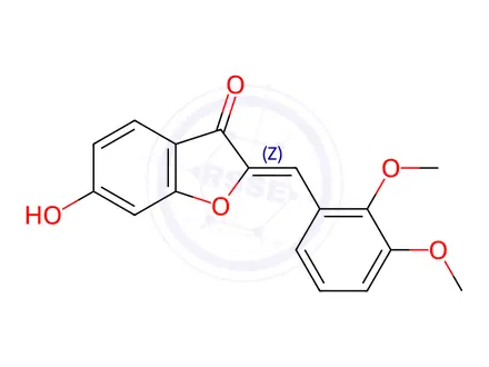 Chemical structure of (2Z)-2-(2,3-Dimethoxybenzylidene)-6-hydroxy-1-benzofuran-3(2H)-one