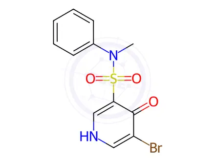 Chemical structure of 5-Bromo-4-hydroxy-N-methyl-N-phenylpyridine-3-sulfonamide