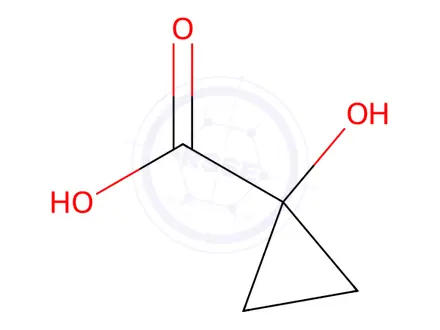 Chemical structure of 1-hydroxycyclopropane-1-carboxylic acid