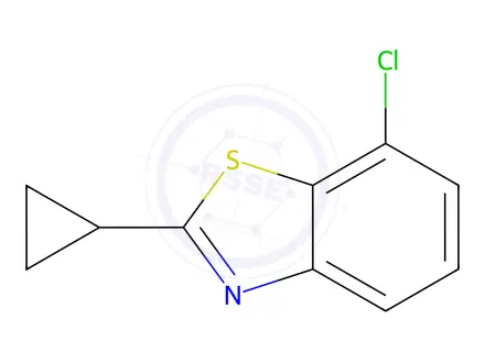 Chemical structure of Benzothiazole, 7-chloro-2-cyclopropyl-(9CI)