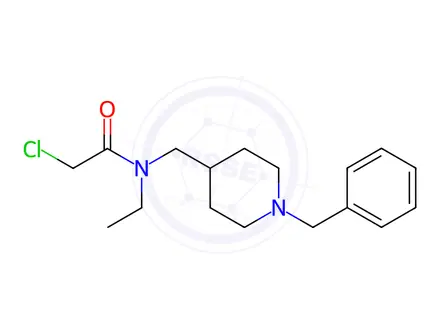 Chemical structure of N-((1-Benzylpiperidin-4-yl)methyl)-2-chloro-N-ethylacetamide