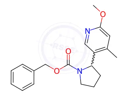 Chemical structure of Benzyl 2-(6-methoxy-4-methylpyridin-3-yl)pyrrolidine-1-carboxylate