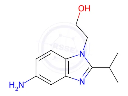Chemical structure of 2-(5-AMINO-2-ISOPROPYL-BENZOIMIDAZOL-1-YL)-ETHANOL DIHYDROCHLORIDE