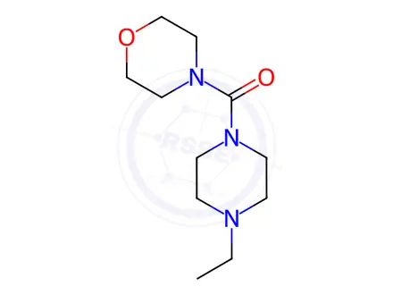 Chemical structure of Morpholine, 4-[(4-ethyl-1-piperazinyl)carbonyl]-(9CI)
