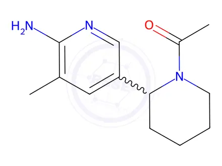 Chemical structure of 1-(2-(6-Amino-5-methylpyridin-3-yl)piperidin-1-yl)ethanone