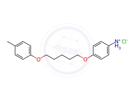 Chemical structure of 4-((5-(p-Tolyloxy)pentyl)oxy)aniline hydrochloride